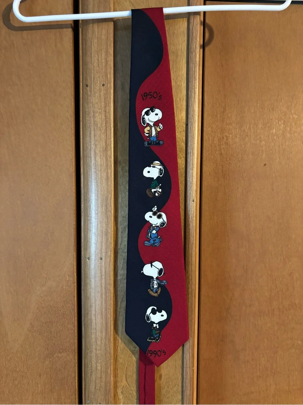 Novelty Snoopy Red and Black Men's Tie - Peanuts Design